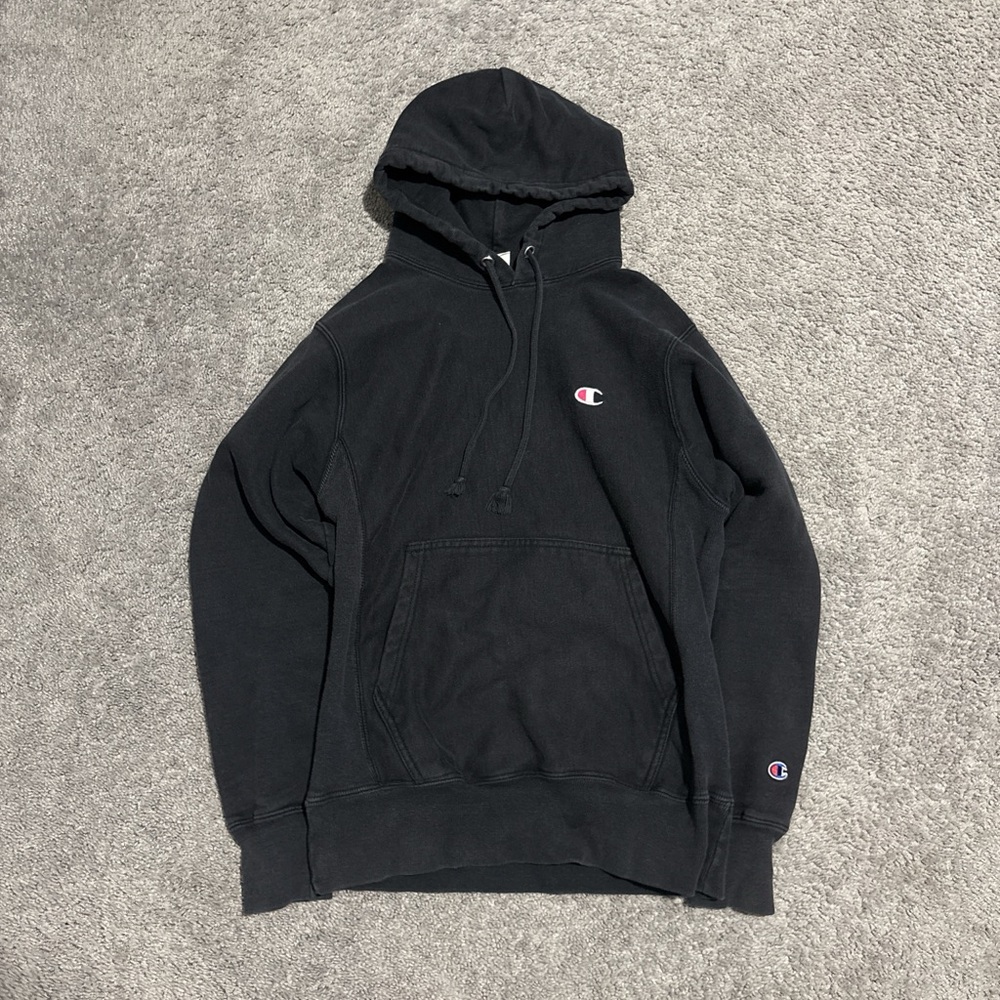 Champion Men's Black Hoodie Sweater